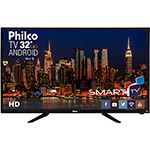 Smart TV LED 32" Philco PH32B51DSGWA HD com Conversor Digital 2 HDMI 2 USB Wi-Fi Android - Preta