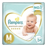 Fralda Pampers Premium Care Nova Mega Tamanho M 34 Unidades